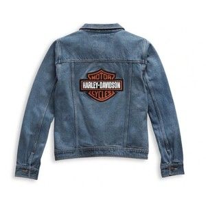 New Harley Davidson Women's Bar Shield Logo Denim Jacket 98405-21VW/000M Sz MED